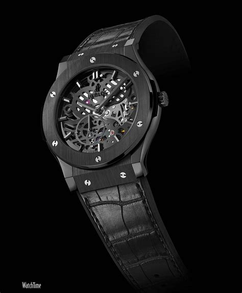 hublot ultra thin skeleton black|More.